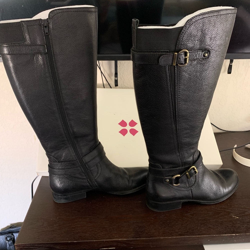 Naturalizer Tall Wide Calf Boot with Buckle detail